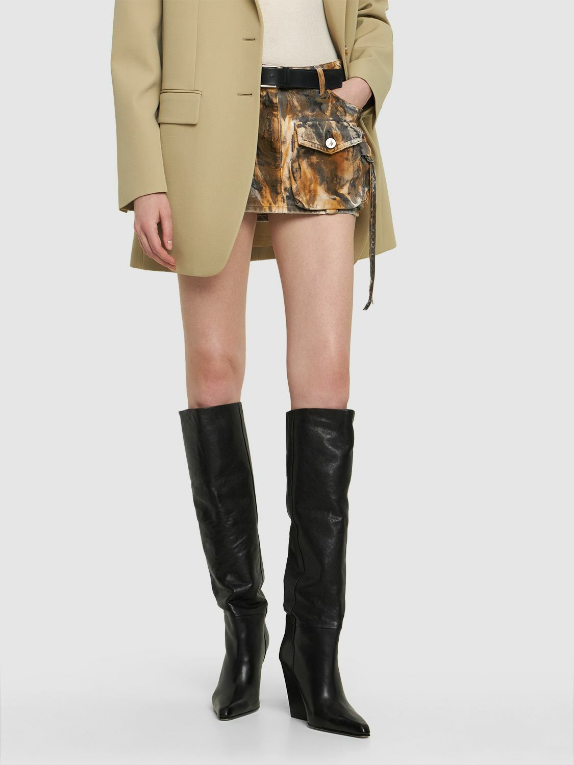 PARIS TEXAS 100mm Jane Leather Tall Boots Paris Texas PARIS TEXAS 100mm Jane Leather Tall Boots Paris Texas