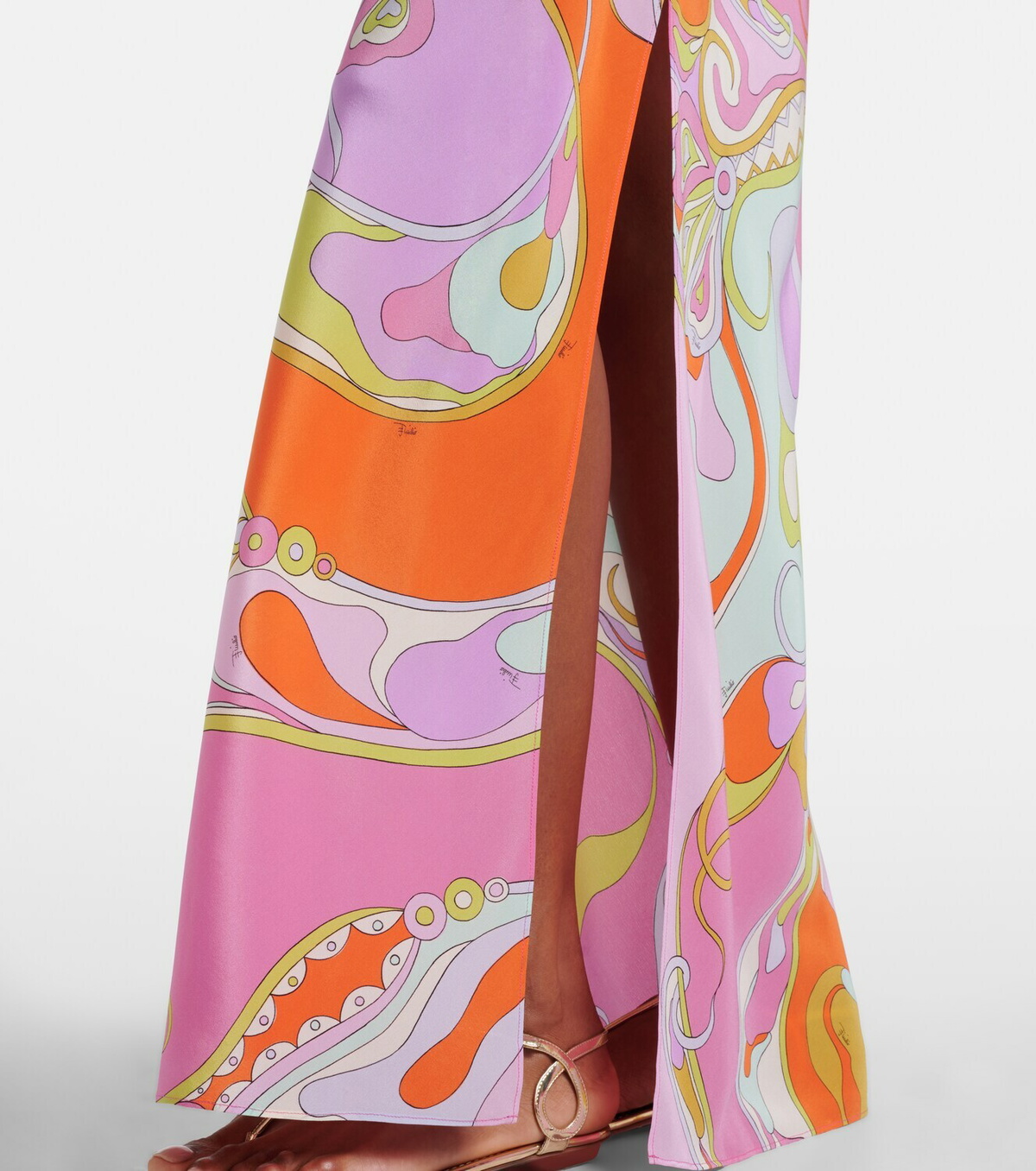Pucci Orchidee silk twill maxi dress