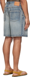 WOOYOUNGMI Blue One Tuck Denim Shorts