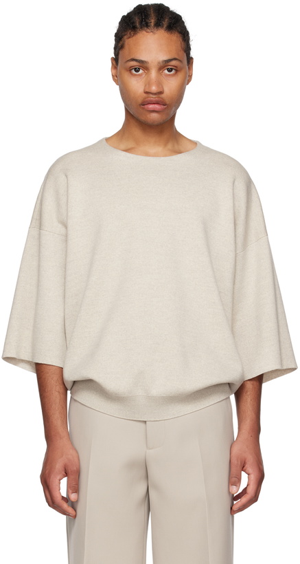 Photo: Fear of God Beige Crewneck Sweater