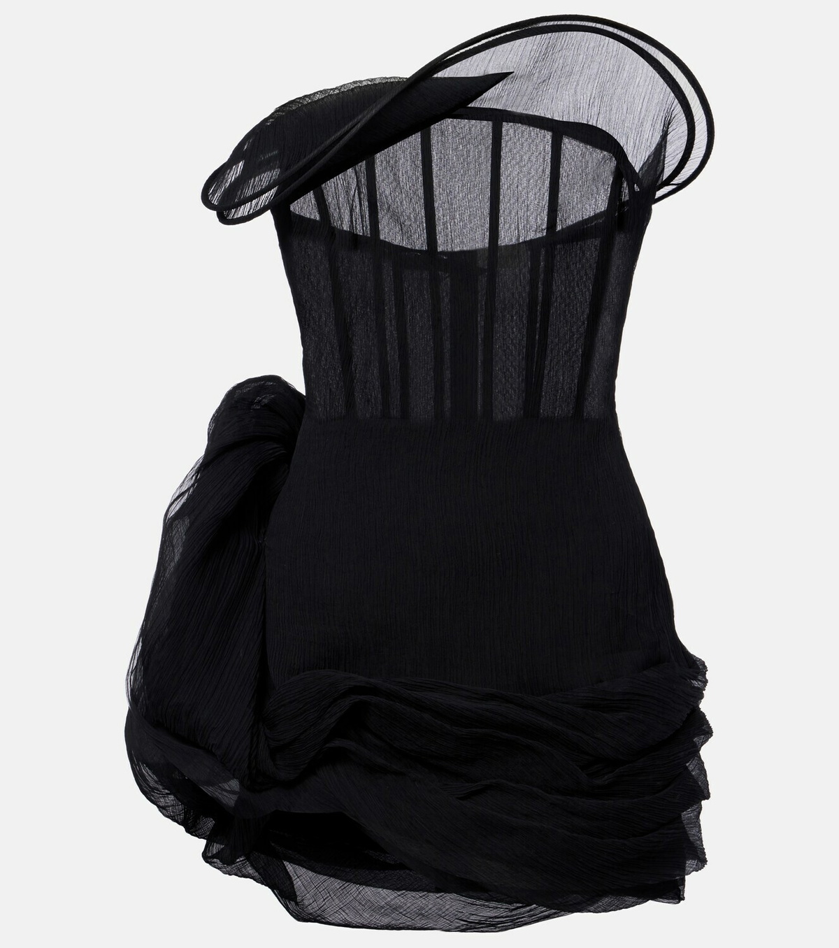 Magda Butrym Floral-appliqué tulle corset dress