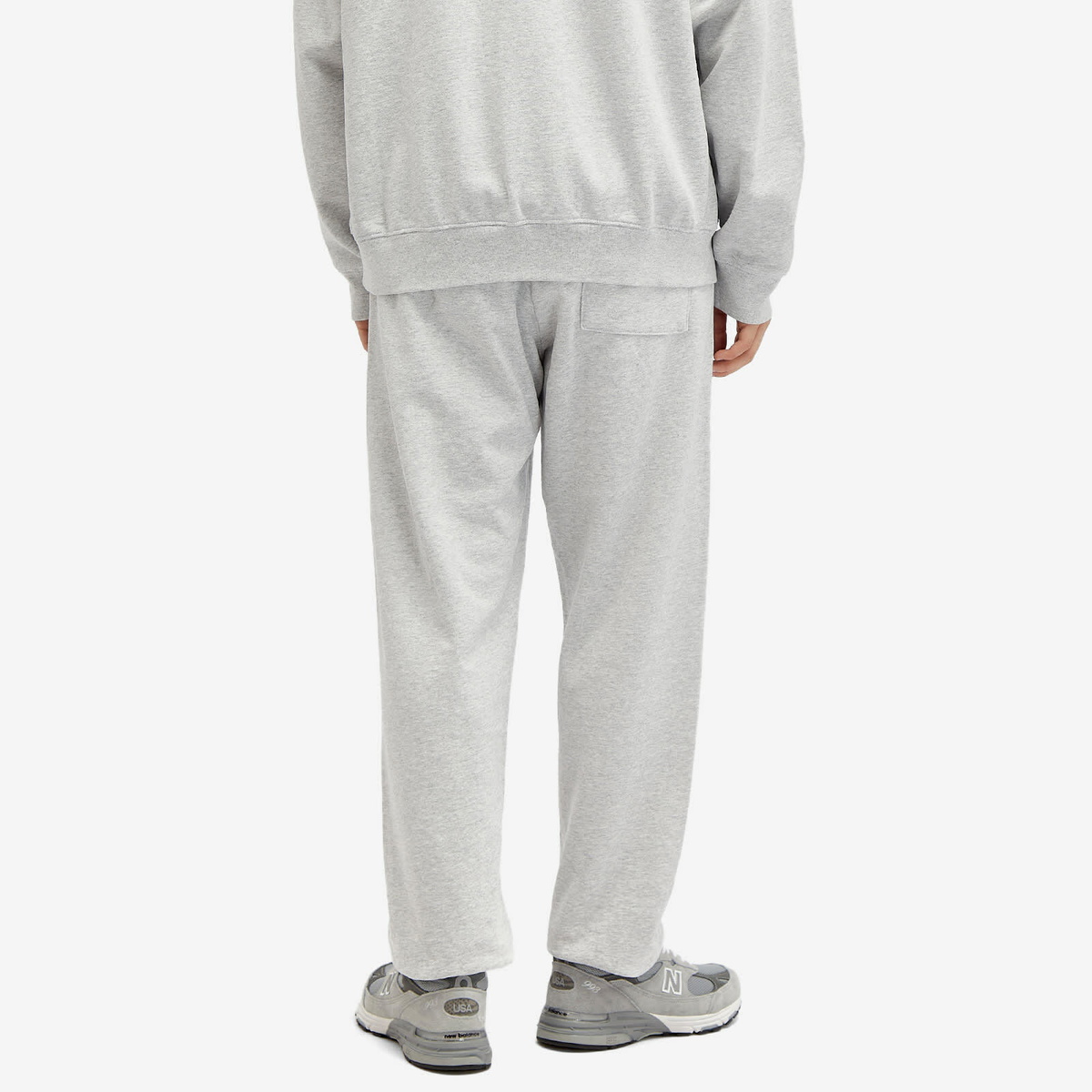 Sporty & Rich Men's Rizzolo Tennis Sweat Pants in Heather Grey/Caribbean
