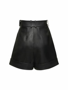 ALEXANDRE VAUTHIER - High Waisted Leather Shorts