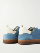 Officine Creative - Halo 001 Leather-Trimmed Suede Sneakers - Blue