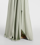 Costarellos Lorinne embellished satin bustier gown