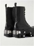 Balenciaga - Bulldozer Embellished Leather Boots - Black