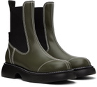 GANNI Green Everyday Mid Chelsea Boots