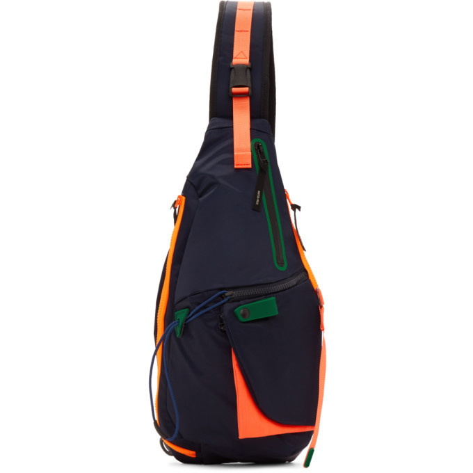 Photo: Master-Piece Co Navy Game-Neon Sling Backpack