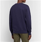 Freemans Sporting Club - Printed Loopback Cotton-Jersey Sweatshirt - Indigo