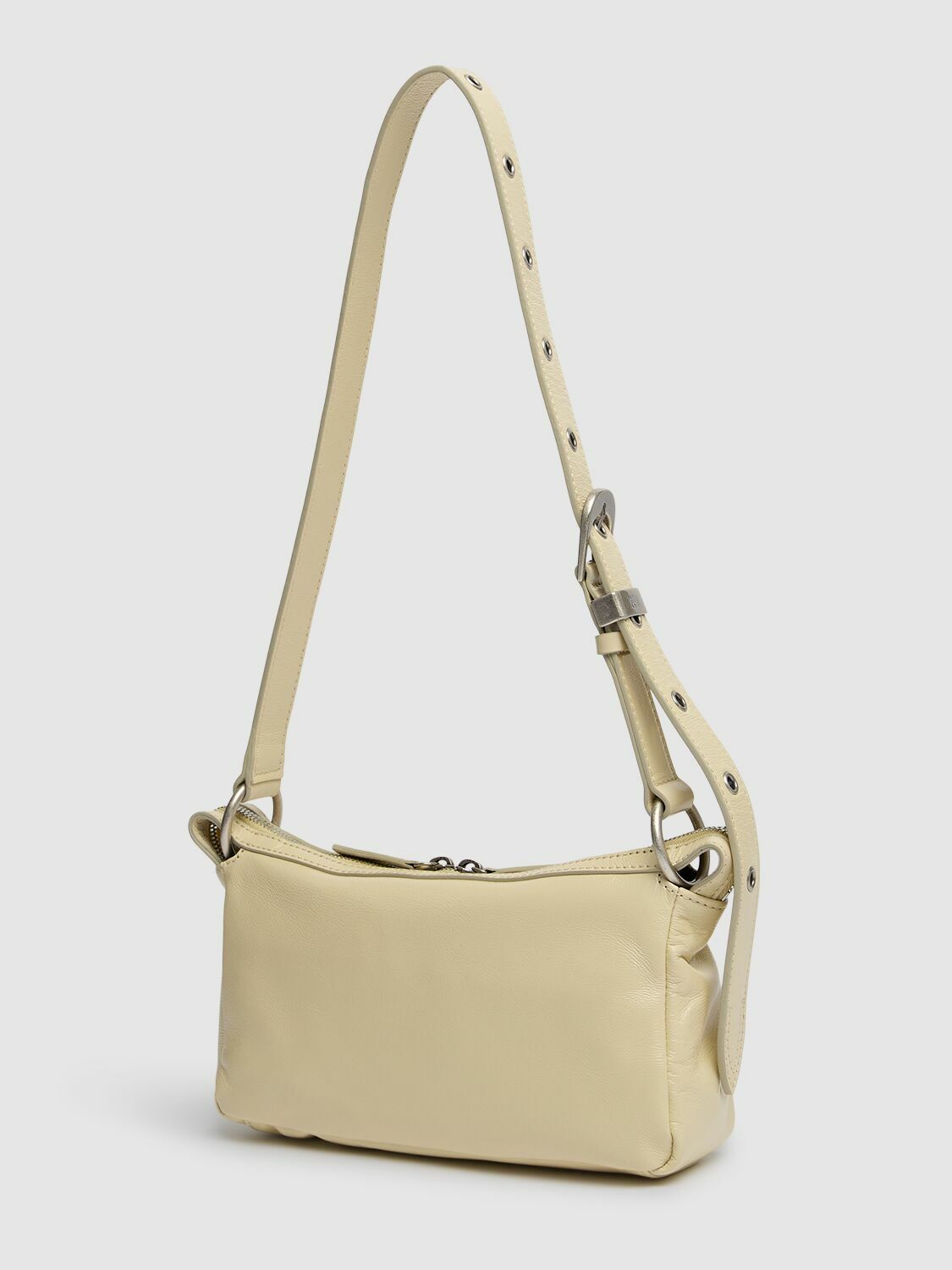 MARGE SHERWOOD Mini Outpocket Glossy Leather Hobo Bag