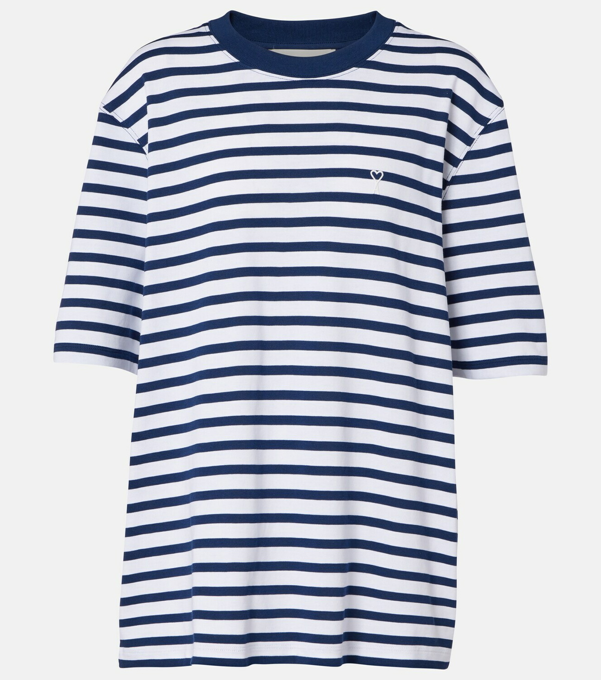 Ami Paris Striped cotton jersey T-shirt