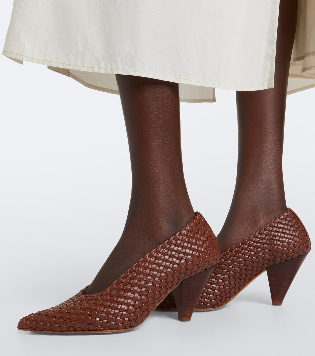 Souliers Martinez Samia woven leather pumps