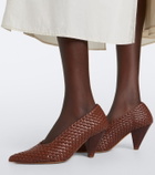 Souliers Martinez Samia woven leather pumps