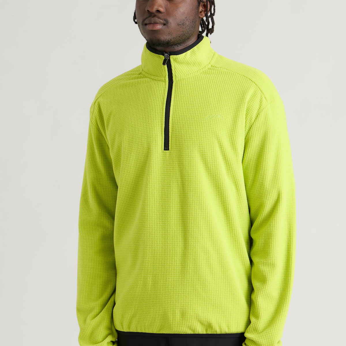 Mellow Clo Men's Summit Half Zip Fleece in Persian Lime