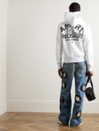 AMIRI - Logo-Print Cotton-Jersey Hoodie - White
