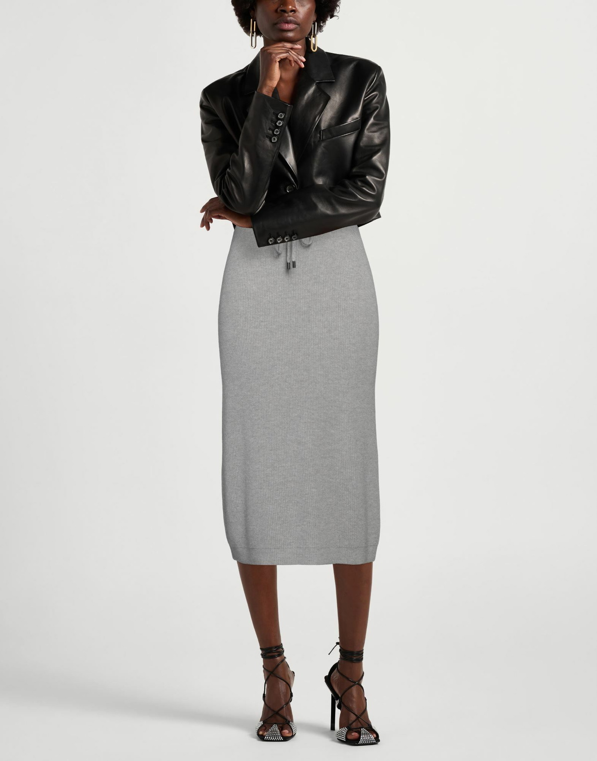 Peserico Womens Midi skirt in Grey