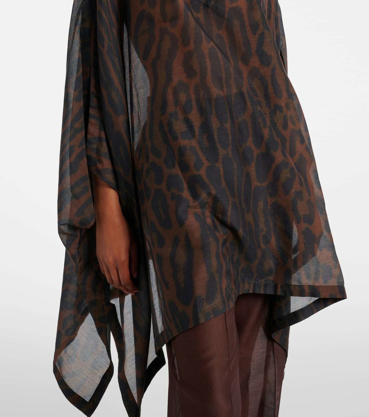 Tom Ford Leopard-print cotton and silk kaftan