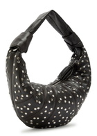Lemaire Fortune Croissant Mini Studded Leather Shoulder bag - Chocolate - One Size