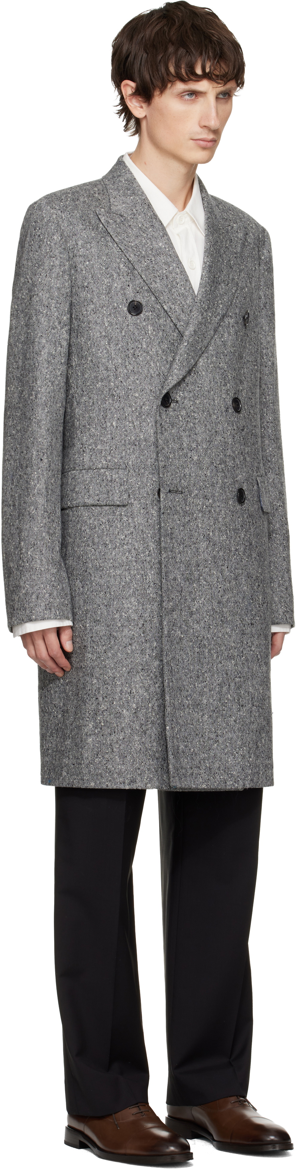 Paul Smith Gray Double Breasted Over Coat