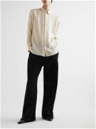 SAINT LAURENT - Wide-Leg Cotton-Jersey Sweatpants - Black