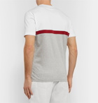 Brunello Cucinelli - Panelled Striped Cotton-Jersey T-Shirt - White