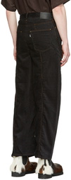 JieDa Black Cotton Trousers