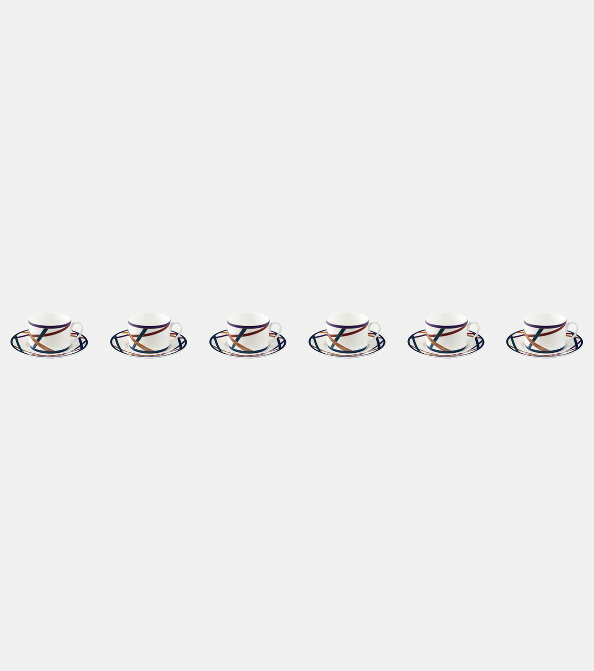 Missoni Nastri set of 6 teacups and saucers