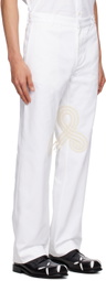 Stefan Cooke White Braided Trousers