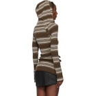 Miss Sixty Brown KNWLS Edition Striped Hoodie