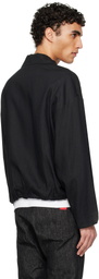 FUMITO GANRYU Black Linen Airy Jacket