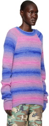 AGR Blue & Pink Striped Sweater