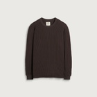Snow Peak Men's Heavyweight Waffle Pullover in Dark Brown