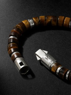 John Hardy - Heishi Sterling Silver Tiger Eye Beaded Bracelet - Brown
