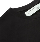 Off-White - Printed Cotton-Jersey T-Shirt - Men - Black