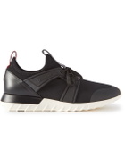Moncler - Emilien Rubber and Leather-Trimmed Neoprene Sneakers - Black