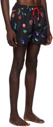 Paul Smith Black South Way Swim Shorts