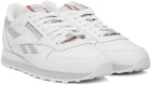 Reebok Classics White & Gray Classic Leather Sneakers