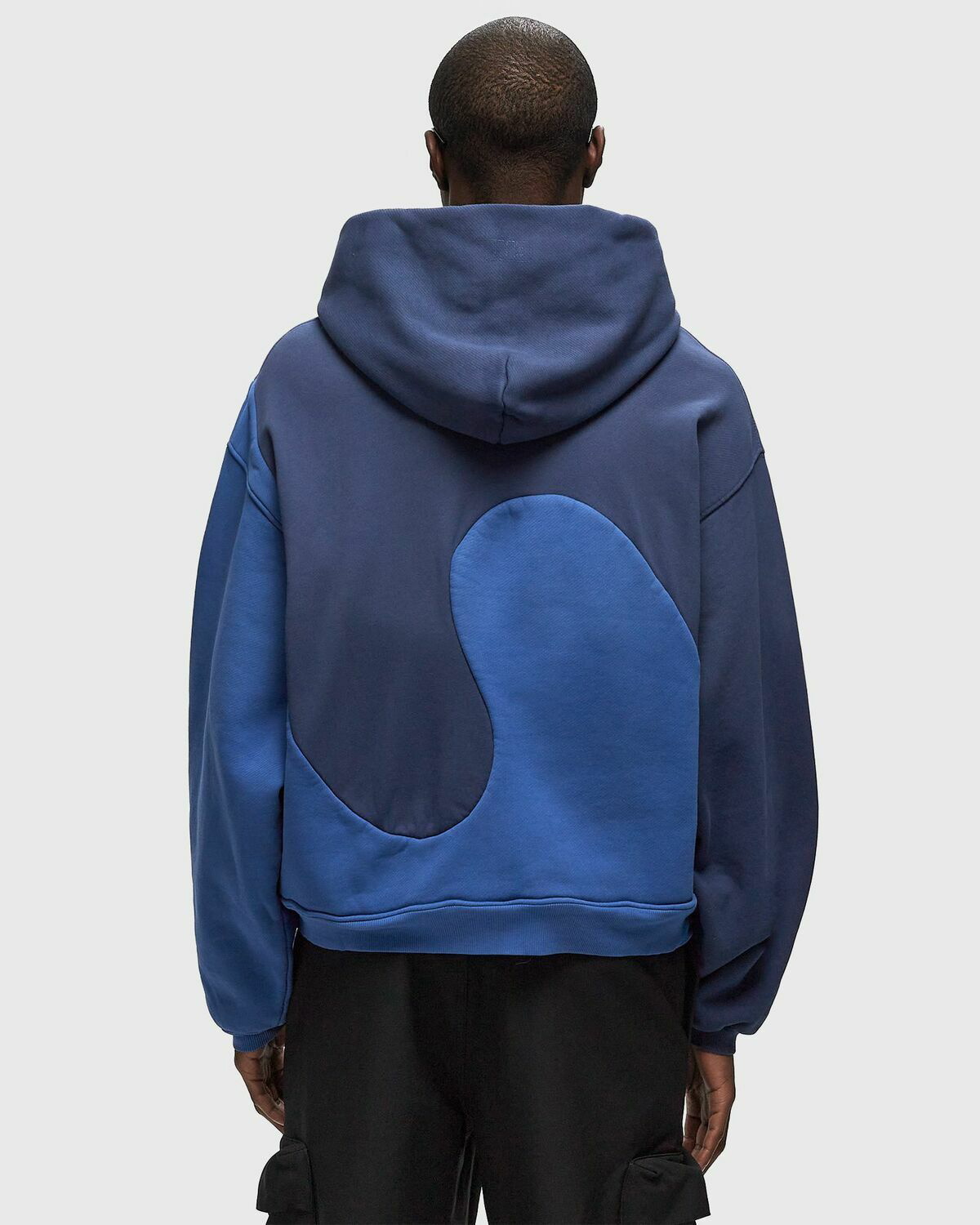 ERL CLASSIC SWIRL HOODIE KNIT Blue Mens Hoody ERL