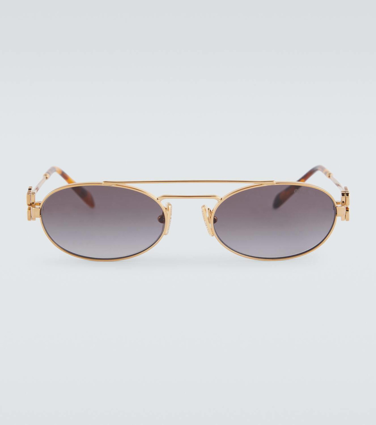 Miu Miu Logo oval sunglasses Miu Miu