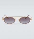 Miu Miu Logo oval sunglasses