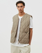 Taion Military Zip V Neck Vest Brown - Mens - Vests