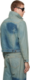 Jean Paul Gaultier Blue 'The Face' Denim Jacket