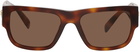 Versace Tortoiseshell Medusa Stud Sunglasses