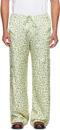 Cormio Yellow Floral Cargo Pants