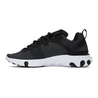 Nike Black and White React Element 55 Sneakers