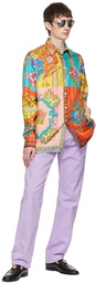 Versace Multicolor Silk Shirt