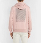 Theory - Color Field Flocked Fleece-Back Cotton-Blend Jersey Hoodie - Pink