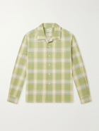 JW Anderson - Reversible-Collar Logo-Embroidered Checked Cotton-Twill Shirt - Green