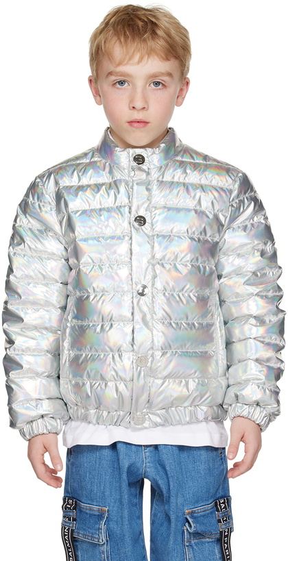 Photo: Balmain Kids Silver Press-Stud Down Jacket