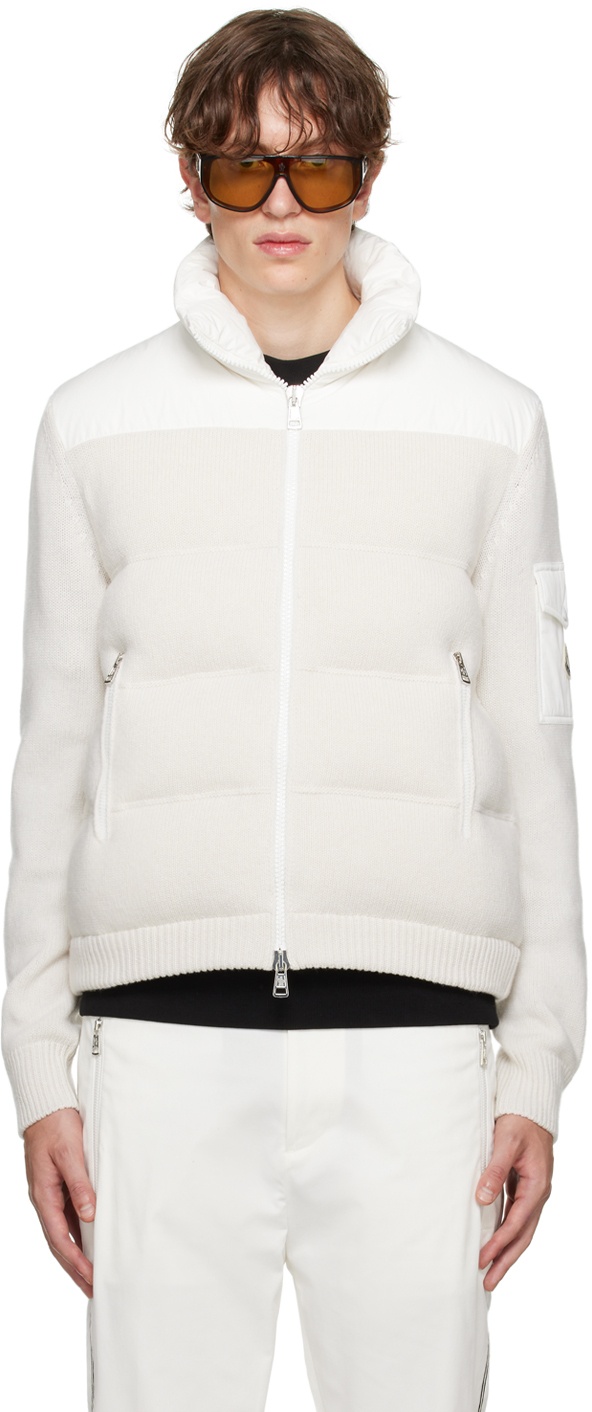 Moncler White Quilted Down Jacket Moncler